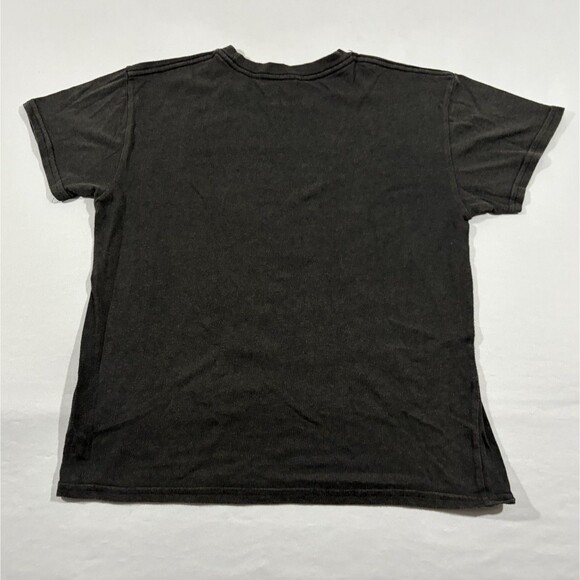 AC/DC Womens For Those About To Rock Gray Tee Studded Graphic Crop T Shirt Sz S - Picture 7 of 9